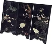 Leefasy Mini Folding Screen 3 Panel Divider for Home and Office Use, Style C, as described