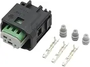 BIZOCA 1 Set 3 Pin PDC Parking Sensor Wire Harness Plug 2-967642-1 1J0 972 483 A 8E0971934 Car Waterproof Cable Socket 1-967167-6(Ivory)