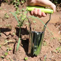 在飛比找松果購物優惠-不銹鋼移苗器挖土器種菜種花扡插工具移栽小苗多肉植物小鏟子 (