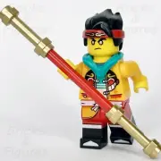 LEGO® Monkie Kid Minifigure Golden Staff Blue Hood Monkey Head Logo 80022 mk041