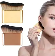 2Pcs Self Tanning Brushes, Body Makeup Brush Self Tanner Body Face, Fake Tan Blending Brush for Tanning Sunscreen Body Lotion Mousses (Rose Gold, Champagne Color)