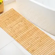 Bamboo Bath Mat Large Long Wood Bath Mat,16x48 Inch Non Slip Bamboo Shower Fl...