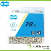 KMC Bike Chain - Z8.1 - 1/2"X3/32"X116 Links-6/7/8 Speed With Connector - Silver