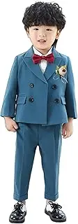 [Kromoc] Boys' 2-Piece Suit Formal Prom Party Tuxedos Double Breasted Buttons Jacket and Pants