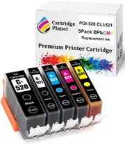 5 Pack (1BK,1PBK,1C,1M,1Y) Compatible Ink for Canon PGI-520 CLI-521 PGI520 CLI521 for Canon IP3600 IP4600 IP4700 MP540 MP550 MP560 MP620 MP630 MP640 MP980 MP990 MX860 MX870
