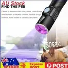 Handheld UV Flashlight IPX4 Waterproof Ultraviolet Blacklight for Money Detector