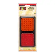 LED Autolamps Stop Tail Indicator Double Light 12-24V 16 LED Lamp Single Blister