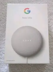 Google Nest Mini Smart Speaker 2nd Gen Google Assistant Chalk New Sealed