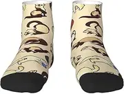 [EdWal] Hairy Ferret print Men's Moisture Control Crew Socks Socks For Men and Women Gifts For Golf, Hunting, Camping