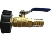 Brass IBC Tank Adapter Outlet Tap Valve 1 Inch Fittings Connector with 25mm Outlet for S60X6 IBC Water Storage Tank Garden Hose, Leakproof Replacement Fitt