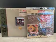 new BOY SCOUTS Scrapbook Photo Album 12"X12" & SCRAP KIT - SHRINK WRAP - RARE