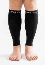 EVOPLECI 20-30mmHg Calf Compression Sleeve Men and Women Wide Brace S Black 63