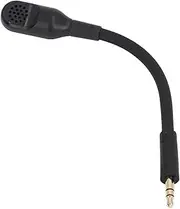 Replacement Game Mic, Noise Cancellation Detachable Microphone with Foam Cover, 3.5mm Plug, 360° Rotatable Jack, Bendable Boom for Barracuda X