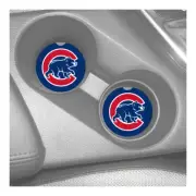 CHICAGO CUBS D2 CUSTOM SANDSTONE CAR DRINK HOLDER COASTER SET (2)