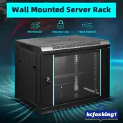 450mm Deep Server Cabinet Network Data LAN Rack 9U Wall Mounted Lockable Door