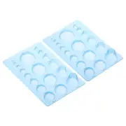 2pcs 8x5" Paper Quilling Template Board Half Ball Dome Mold Tool 3D Crafts, Blue