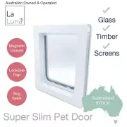 Durable ABS Pet Door | Dog Door | Cat Door | Lockable | Screens, Glass, Doors