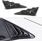TKREENO for Honda 10th Gen Civic 2016-2021 Rear Side Window Louver Decorate Cover Rear Air Vent Window Louvers Blinds Covers Auto Accessories (10th Gen Civic Hatchback, Carbon Fiber Color)