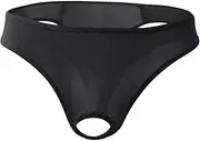[Czizitong] Men's Erotic Underwear Panties Translucent ice Silk Thong Low Rise G-String Briefs
