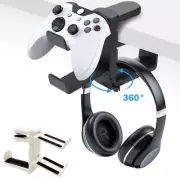Rotating Headphone Stand Gaming Headset Stand, Adjust Clamp-on Headphone Holder