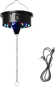 Rotating Motor for Disco Ball-chmakmt 5RPM Electric Motor with LED Lights for Mirror Disco Ball,Christmas Party DJs Bands Pubs Weddings Banquets Birthday Party Decorate