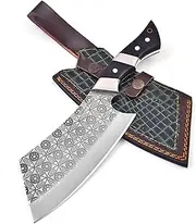 Unique Blades Cleaver knife, 12 Inches' Cleaver Chopper, Chefs Kitchen, Sharpe' Stainless Steel, Handmade With Engraving, Heavy Duty Butcher, Unique Stylish, Genuine Leather