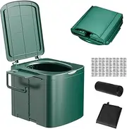 Portable Travel Potty Toilet,Ergonomic Handle Outdoor Toilet - Heavy Duty Compact Side Storage Bracket Potty for Kids Adults Boating Hiking Beach Car Truck