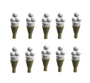 LEGO Ice Cream Tan Cones White Scoops Lot of 10 Minifigure Food