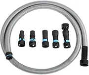 Cen-Tec Systems 94698 Quick Click 10 Ft. Hose for Home and Shop Vacuums with Expanded Multi-Brand Power Tool Adapter Set for Dust Collection