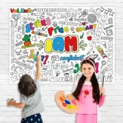 Children's Drawing Roll DIY Coloring Paper Roll Color ]ρ Graffiti Scroll M3W8~
