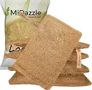 Midazzle 100% Natural Body Scrubber Loofah for Bathing (Rectangle) (Pack of 5)