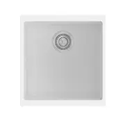 ACA 430 x 460 x 200mm White Single Bowl Granite Kitchen Laundry Sink Top/Flush/Under Mount