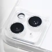 Case-Mate Lens Protector Tempered Glass For iPhone 14/14 Plus Sparkle Silver