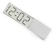 2pcs Mini Electronic Digital Clock Large Digital Clock Silver Clock Car Digital Clock LCD Display Clock Clear Display Clock Stylish Clock Digital Clock for Car Home Car Alarm Clock