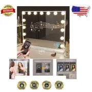 Lighted Dressing Mirror with 15 LED Lights & Bluetooth - 22.8'' x 18.4''