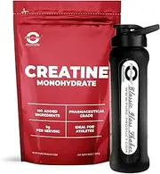 Pure Product Australia - Creatine Monohydrate Powder - Unflavoured 2Kg + Glass shaker
