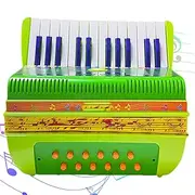 Accordion for Kids, 6Bass 17Keys Small Button Accordion, Cute Educational Toy Preschool Musical Instrument for Boys & Girls