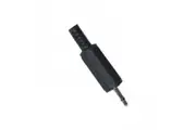 Avico Plug 2.5mm Mono Soft Plastic Black DIY Connector