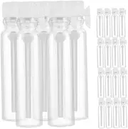 VINTORKY 50Pcs Glass Mini Fragrance Bottles Refillable Travel Containers for Perfumes Lotions Durable and Leakproof Seal for Easy