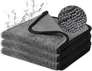 Microfiber Drying Towels for Cars Wash Lint-Free Streak-Free Cleaning Cloth Super Absorbent Ultra Soft Auto Detailing Supplies, 60 x 40 CM, 3 Pack