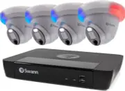 Swann Pro 4K UHD, 8 Channel Home Security System, 2TB NVR, 4 Dome PoE IP