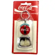 Vintage 1995 Coca-Cola Keychain NOS Acrylic Bottle Opener Classic Logo