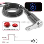 Motorcycle Switch ON OFF Handlebar Mount Push Button 12V Blue LED Spot Fog Light