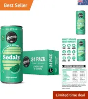 Sodaly - All Natural No Sugar Soft Drink - Lemon Lime & Bitters - 24x250ml Cans