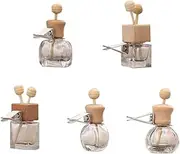 BRIGHTFUFU 5Pcs Car Air Vent Perfume Bottle Essential Oil Diffuser for Aromatherapy Versatile Hanging Pendant for Auto Fragrance and Air Freshener Stylish Car Decor Rotatable Clip