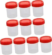 Gatuida Medical Use 10 Pack 60ml Pee Sample Plastic Specimen Container for Testing