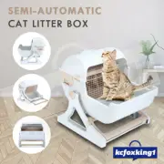 Cat Toilet Automatic Semi Cat Litter Box Pet Kitty Tray Cat Furniture Petscene