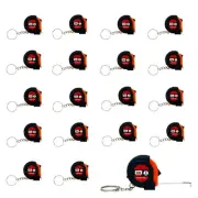 24 Pieces 1m/3ft Mini Keychain Portable Retractable Steel Tape Metric/Inch Me...