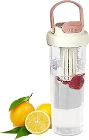 Tea Infuser Bottle, 700 ml Leakproof Travel Tumbler with Strainer, Non-Slip Handle, Ergonomically Designed with a Comfortable Handle for Drinks 3.54 x 2.76 Inches