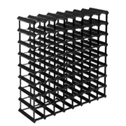 72 Bottle Timber Wine Rack Wooden Storage Wall Racks Holders Cellar Black